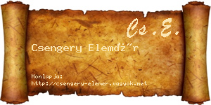 Csengery Elemér névjegykártya